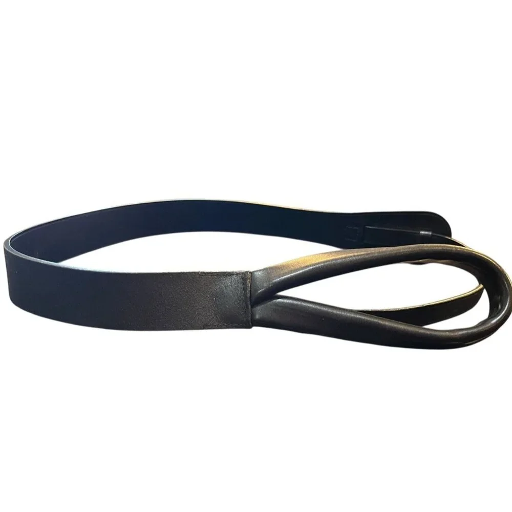 Jil Sander Black Leather Wrap Belt